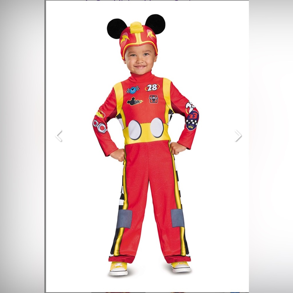 NWT Disguise Mickey Roadster Racers Kids Halloween Disney Costume Size L (4-6)